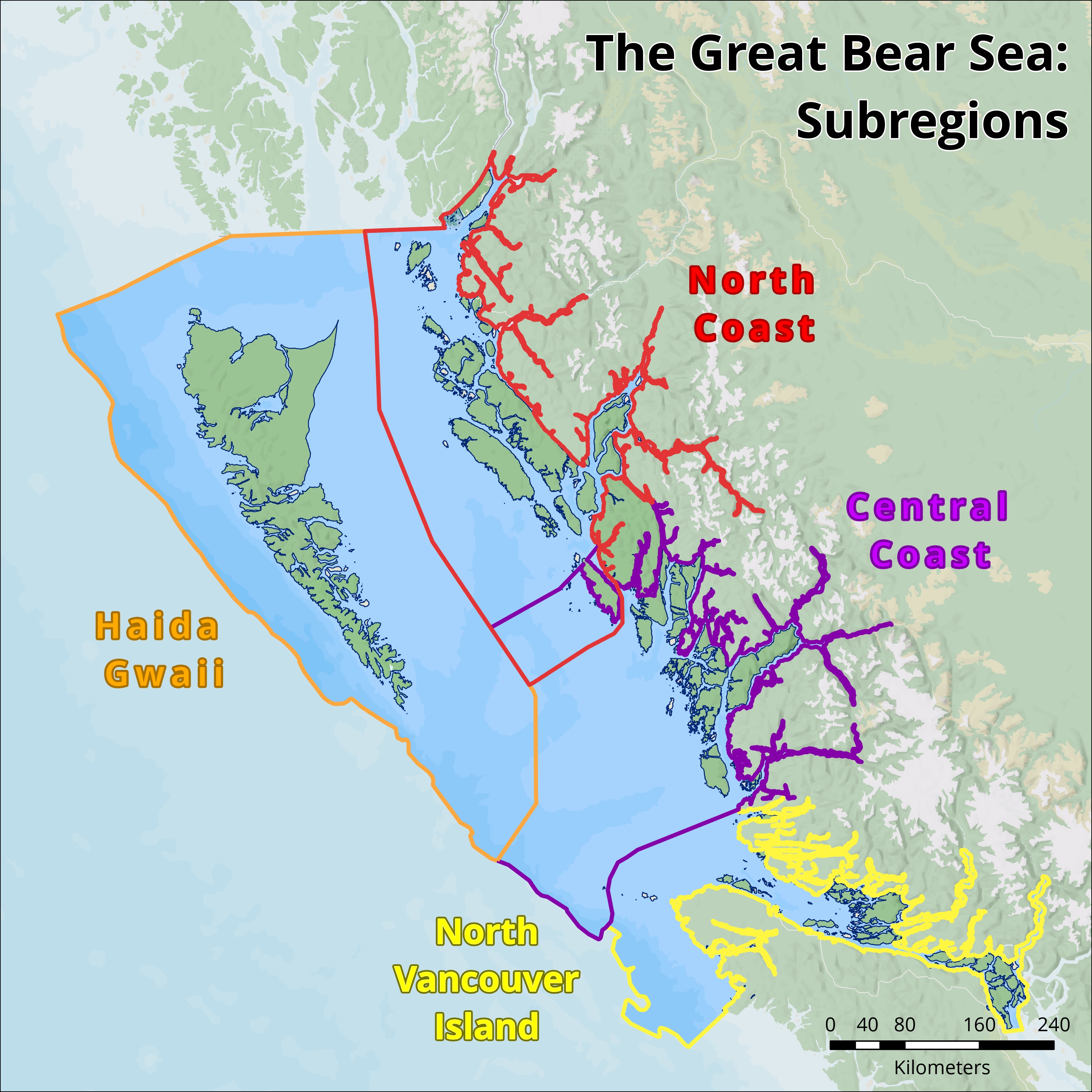 Subregions of the Great Bear Sea